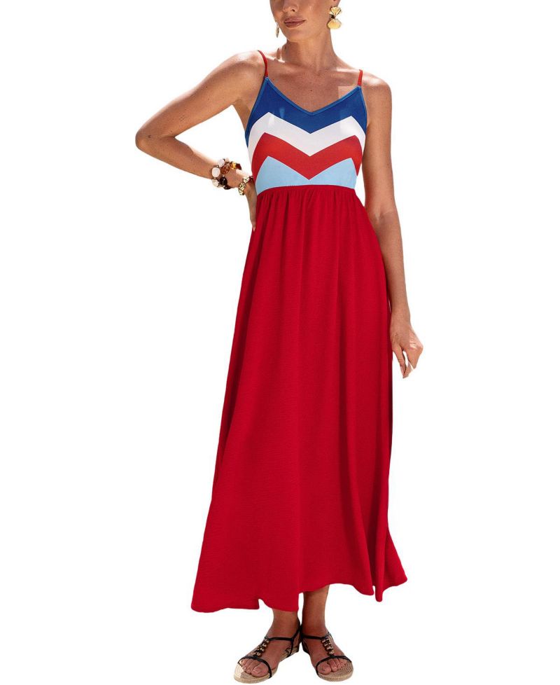 Women's Good Taste Chevron Maxi Beach Dress