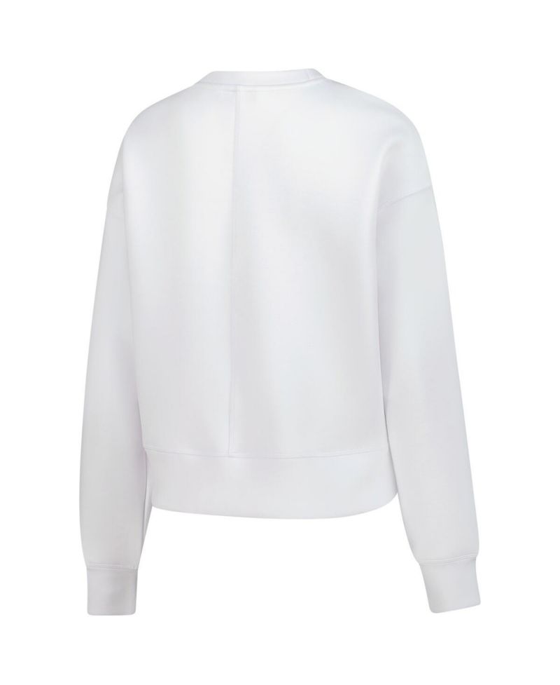 Women's White USWNT Luxe Sponge Tri-Blend Pullover Sweatshirt