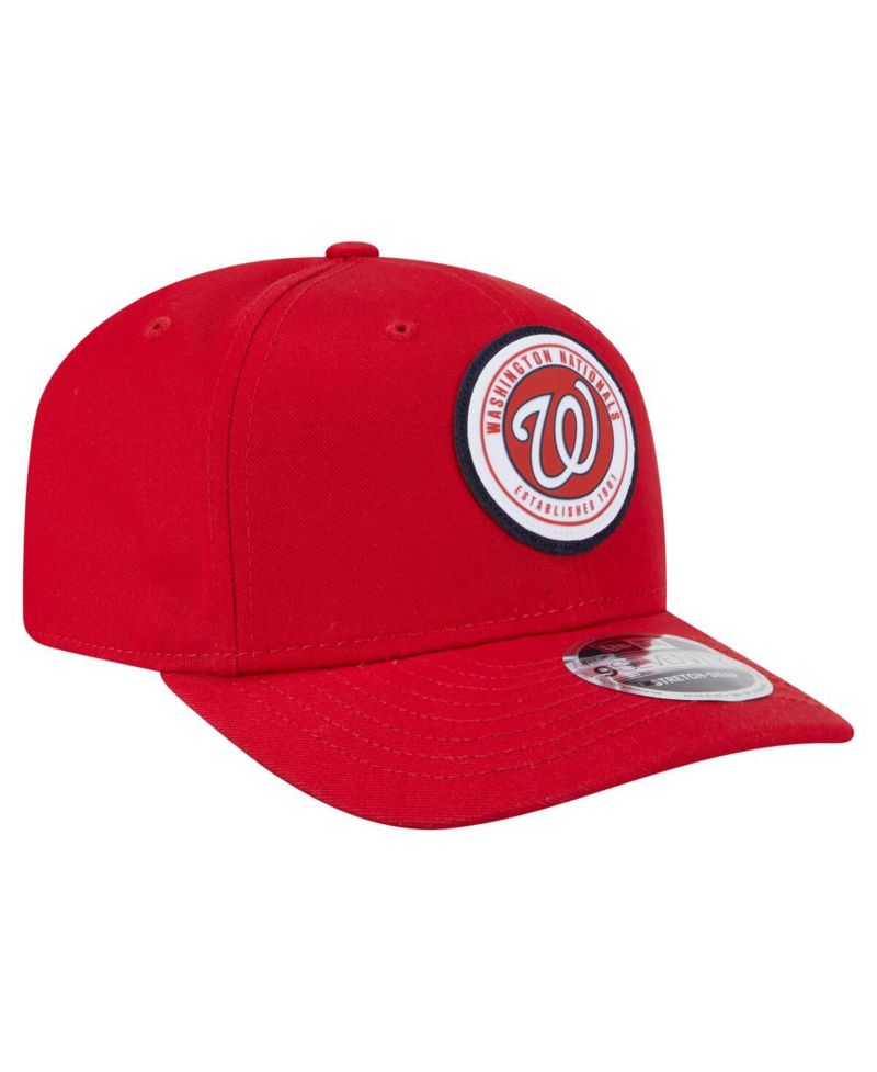 Men's Red Washington Nationals Circle Patch 9SEVENTY Stretch-Snap Hat