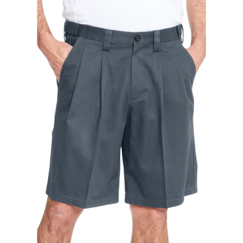 Men's Wrinkle-Free Expandable Waist Pleat Front Shorts