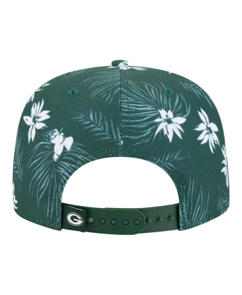 Men's Green Green Bay Packers Palm Print A-Frame 9FIFTY Snapback Hat