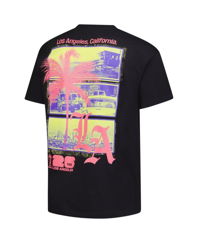 Men's Black 2026 FIFA World Cup Los Angeles Host City Local Oversized T-Shirt