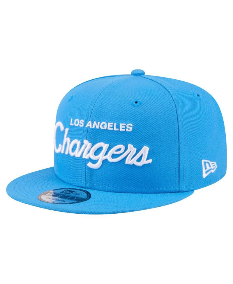 Men's Powder Blue Los Angeles Chargers Core Team Script 9FIFTY Snapback Hat