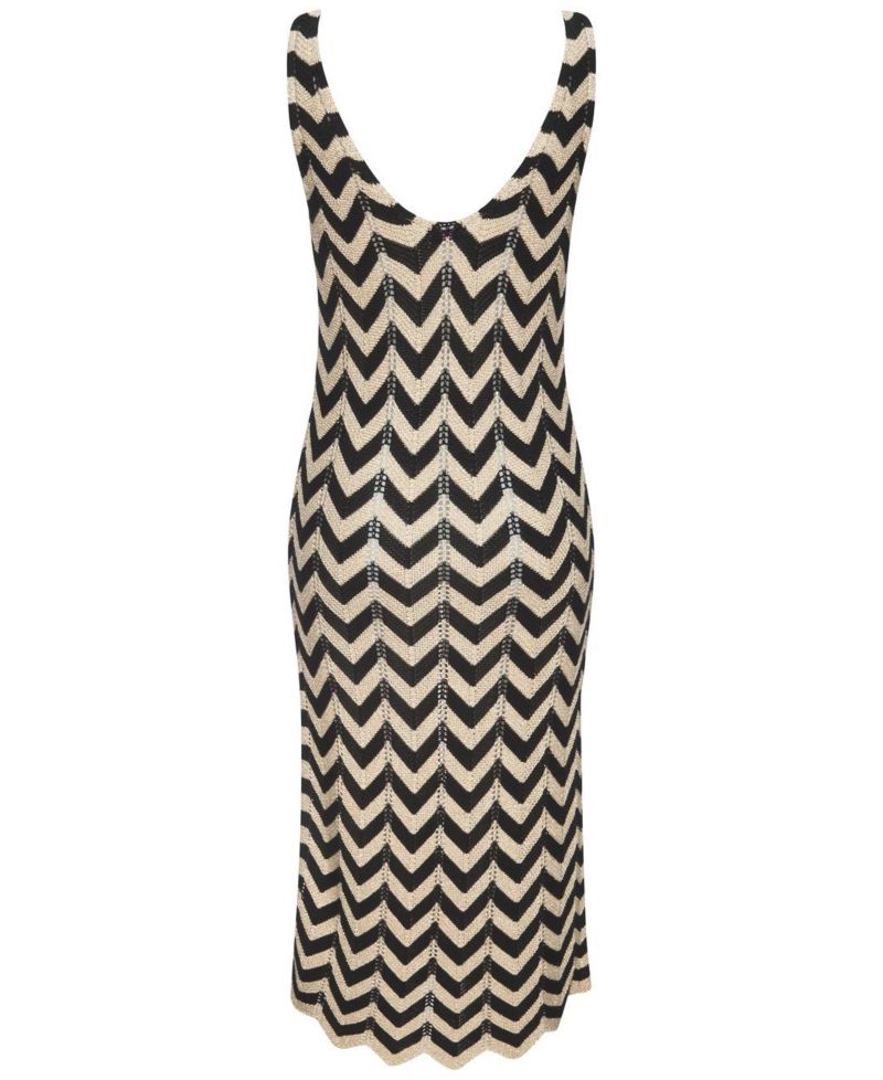 Women's Striped Chevron Midi Dress Everyday Comfort Swim Cover-Up