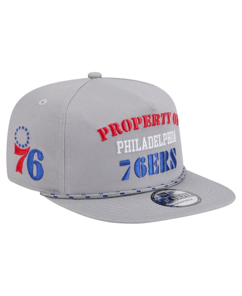 Men's Gray Philadelphia 76ers Throwback Property Of Golfer Snapback Hat