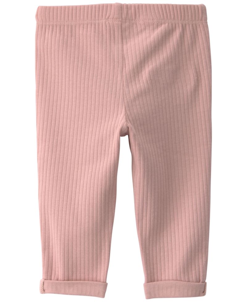Baby Girls' 2-Pack Ribbed Leggings