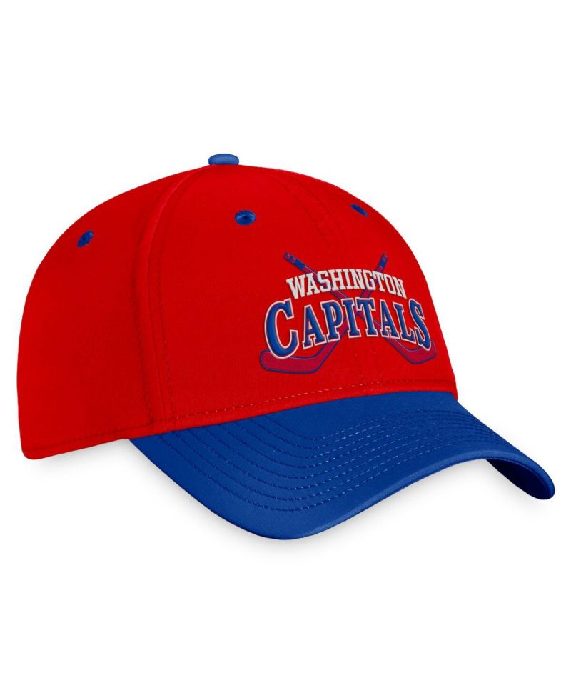 Men's Red/Blue Washington Capitals Heritage Vintage Flex Hat