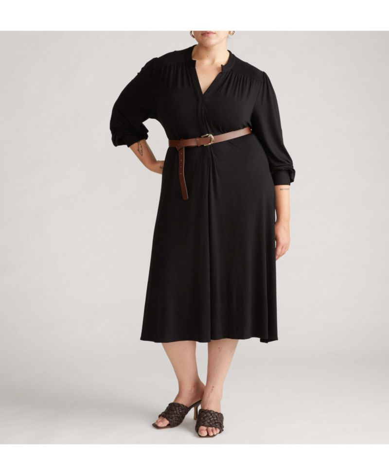 Plus Size Gramercy Liquid Jersey Dress