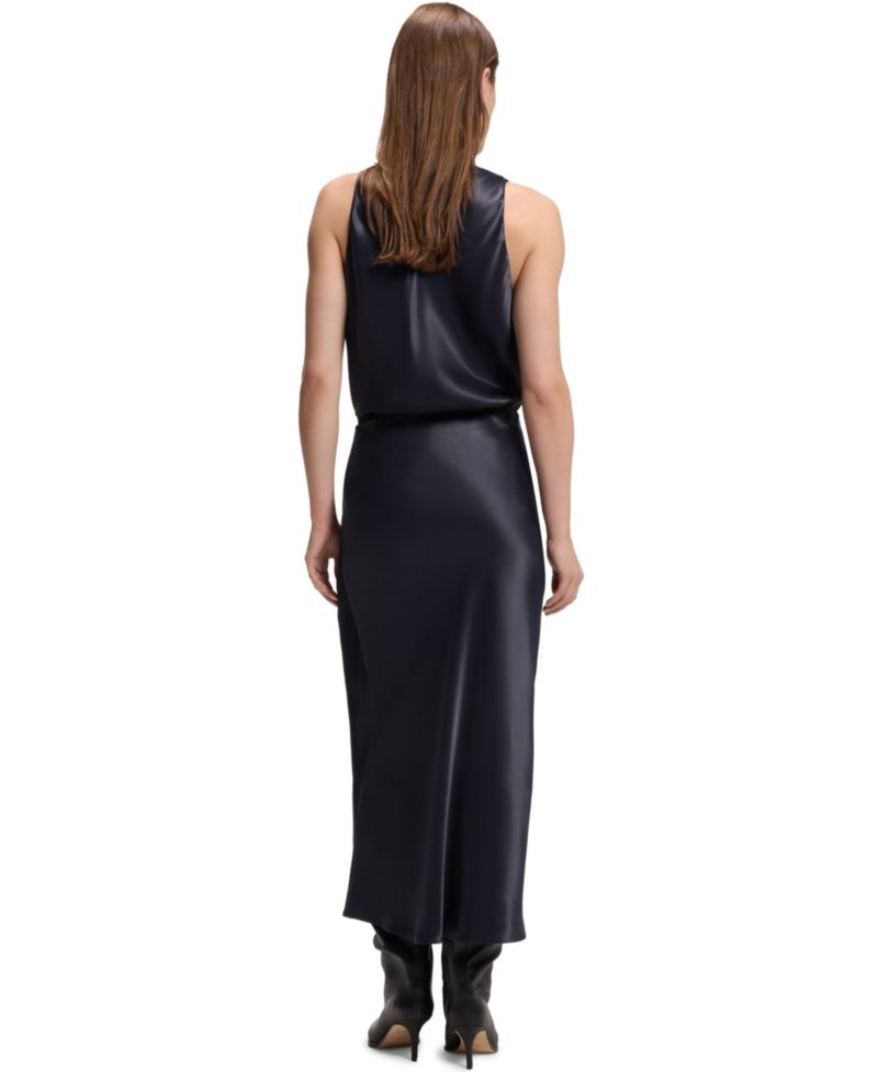 BOSS by Women's Satin A-Line Midi Skirt