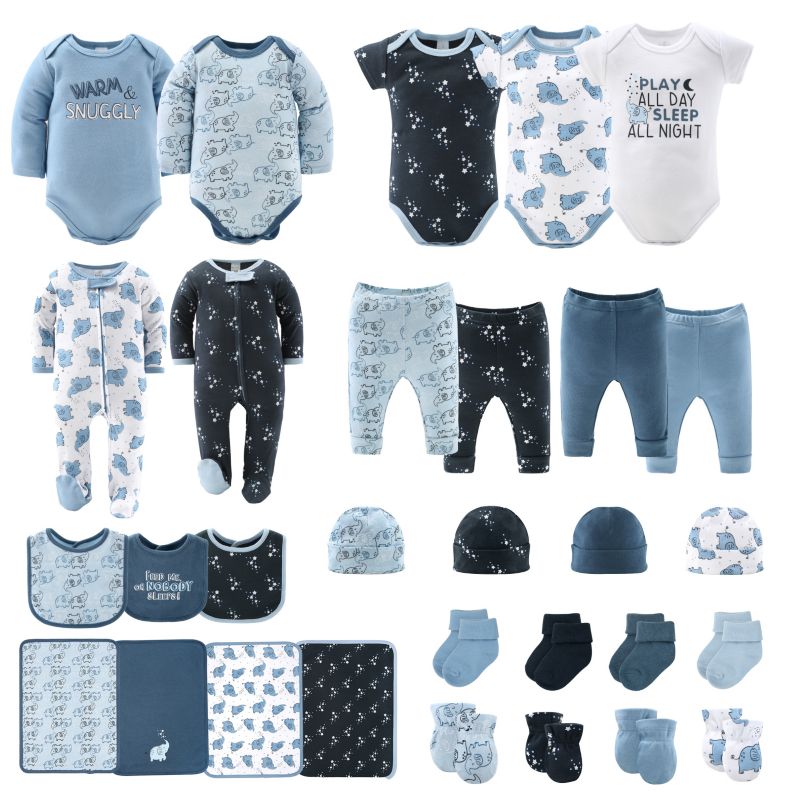 Baby Boys Layette Gift Set Elephant Blue, 30 Piece