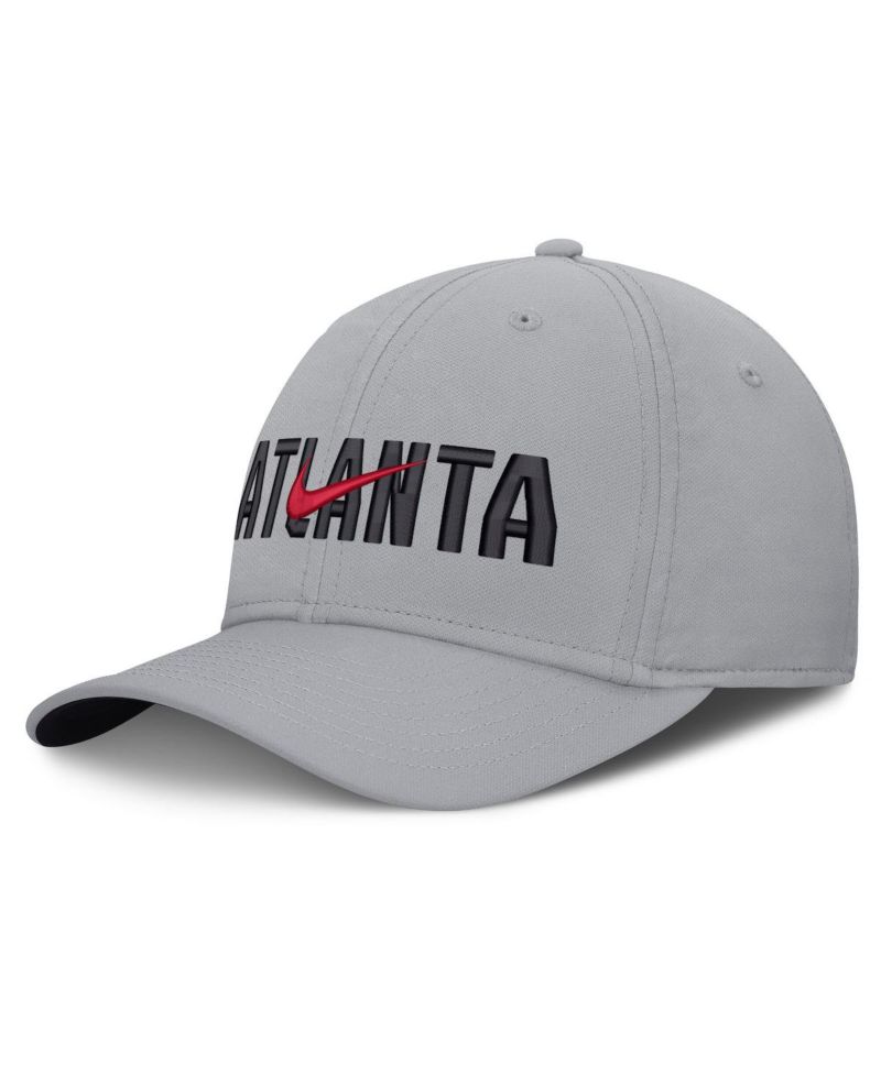 Men's Gray Atlanta Braves Primetime Rise Dri-FIT Flex Hat