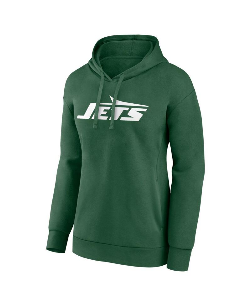 Women's Green New York Jets Primary Logo Pullover Hoodie