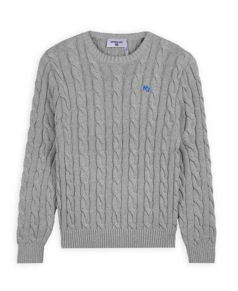 Men's Crew Neck Cable Knit Sweater