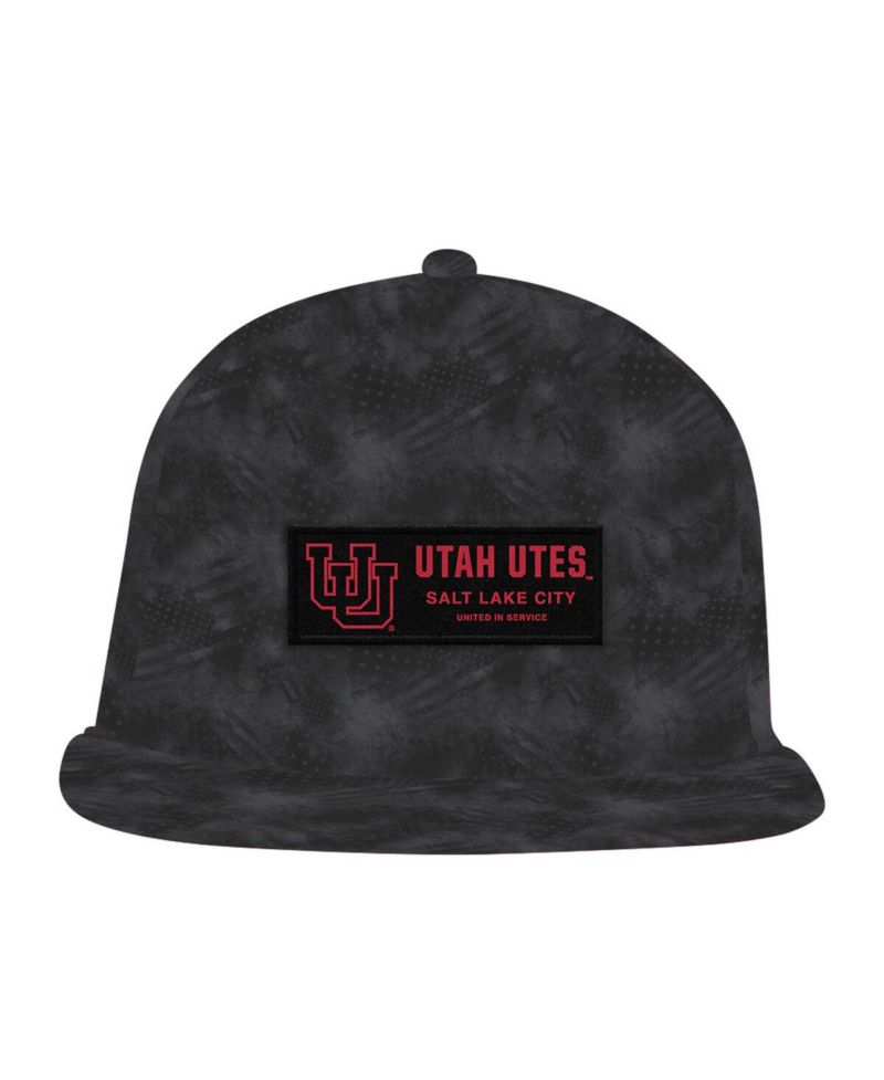 Men's Charcoal Utah Utes Freedom Collection ArmourFuse Snapback Hat