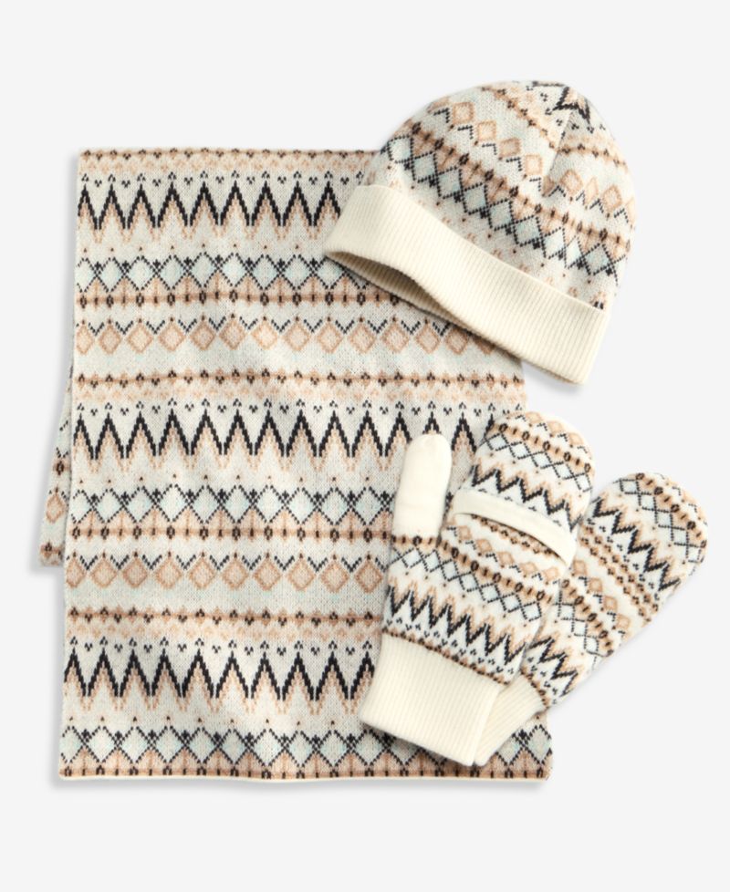 Fair Isle Cashmere Nordic Mittens
