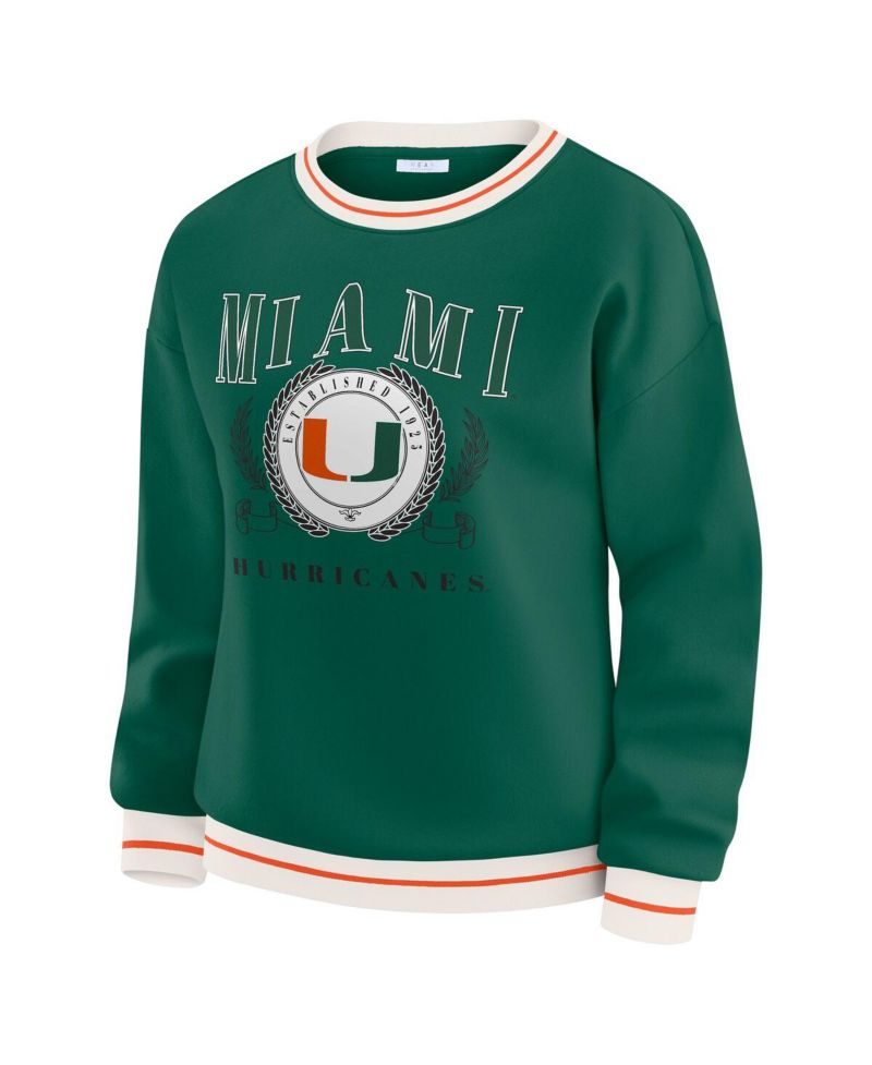 Women's Green Miami Hurricanes Seal Sweatshirt