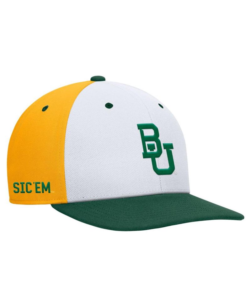 Men's White/Gold Baylor Bears Pro Performance Snapback Hat