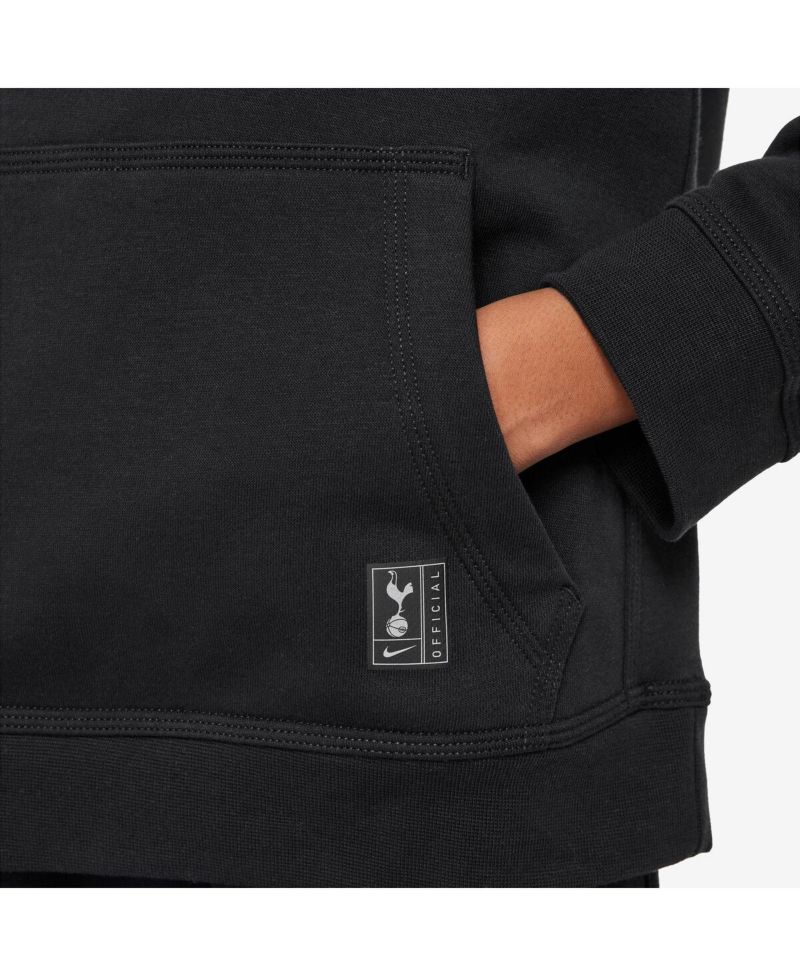 Big Boys and Girls Black Tottenham Hotspur Club Hoodie