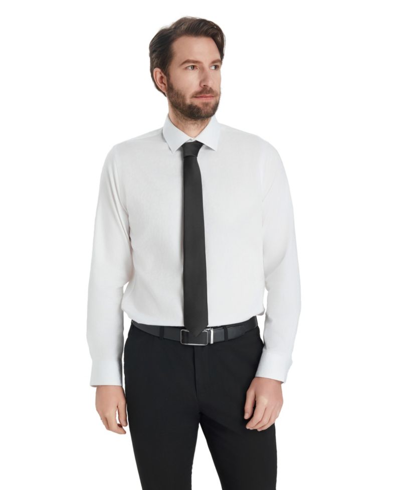 Men's Slim-Fit Leopard Print Dress Shirt