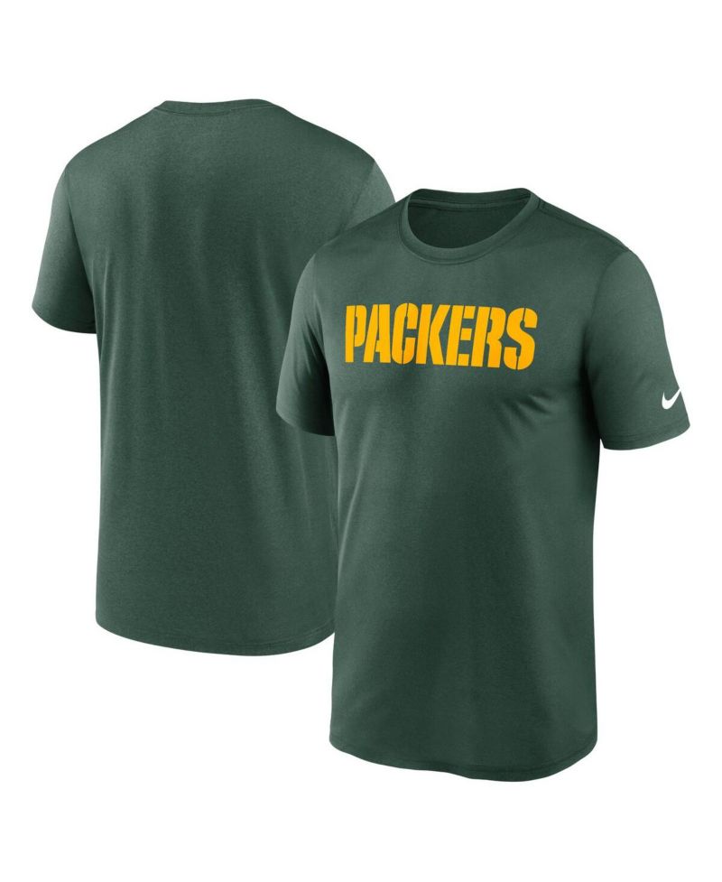 Men's Green Green Bay Packers Primetime Legend Wordmark Performance T-Shirt