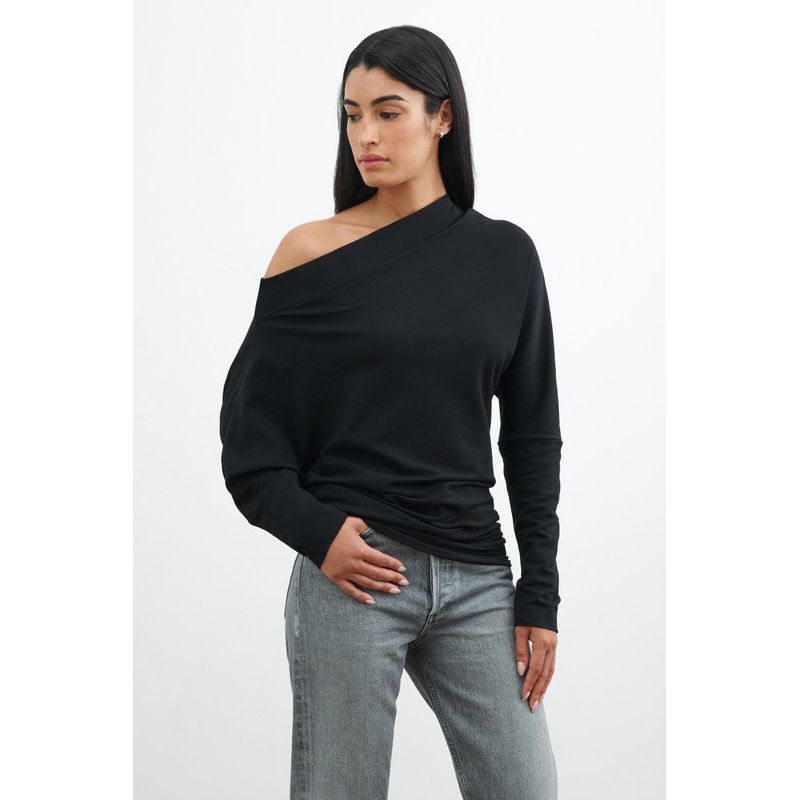 Women's Lauren Off-Shoulder Long-Sleeve Relaxed-Fit Casual Sweatshirt