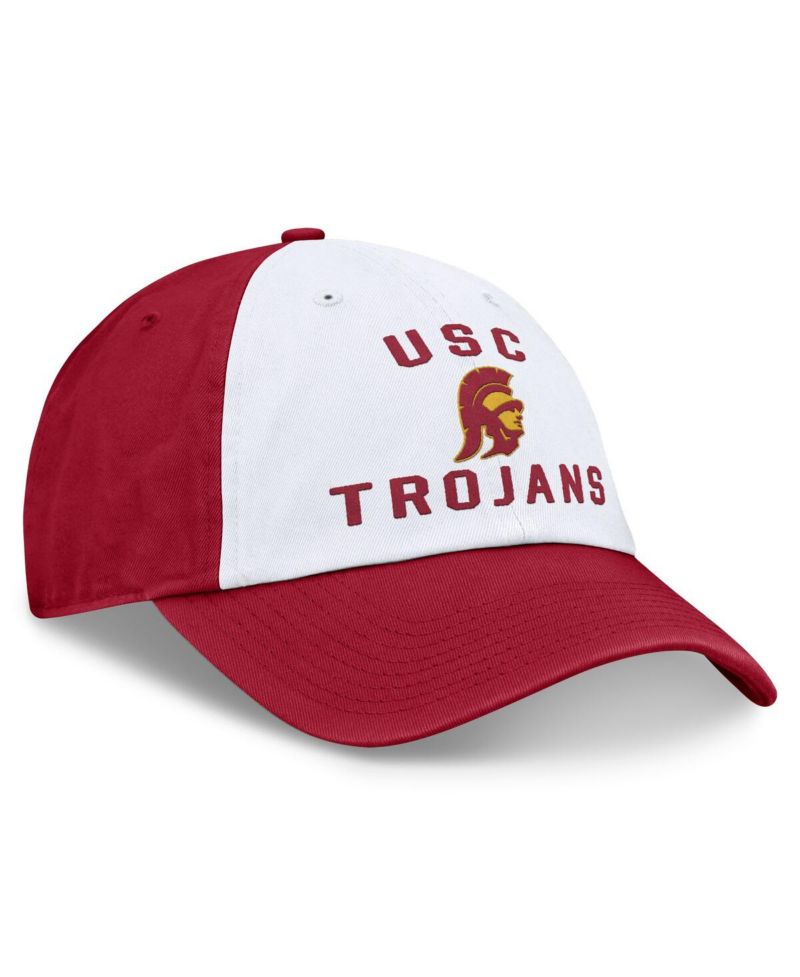 Men's White/Cardinal USC Trojans Heritage Weston Adjustable Hat