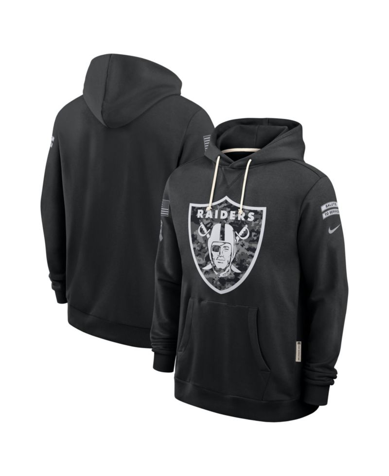 Men's Black Las Vegas Raiders 2026 Salute to Service Sideline Pullover Hoodie
