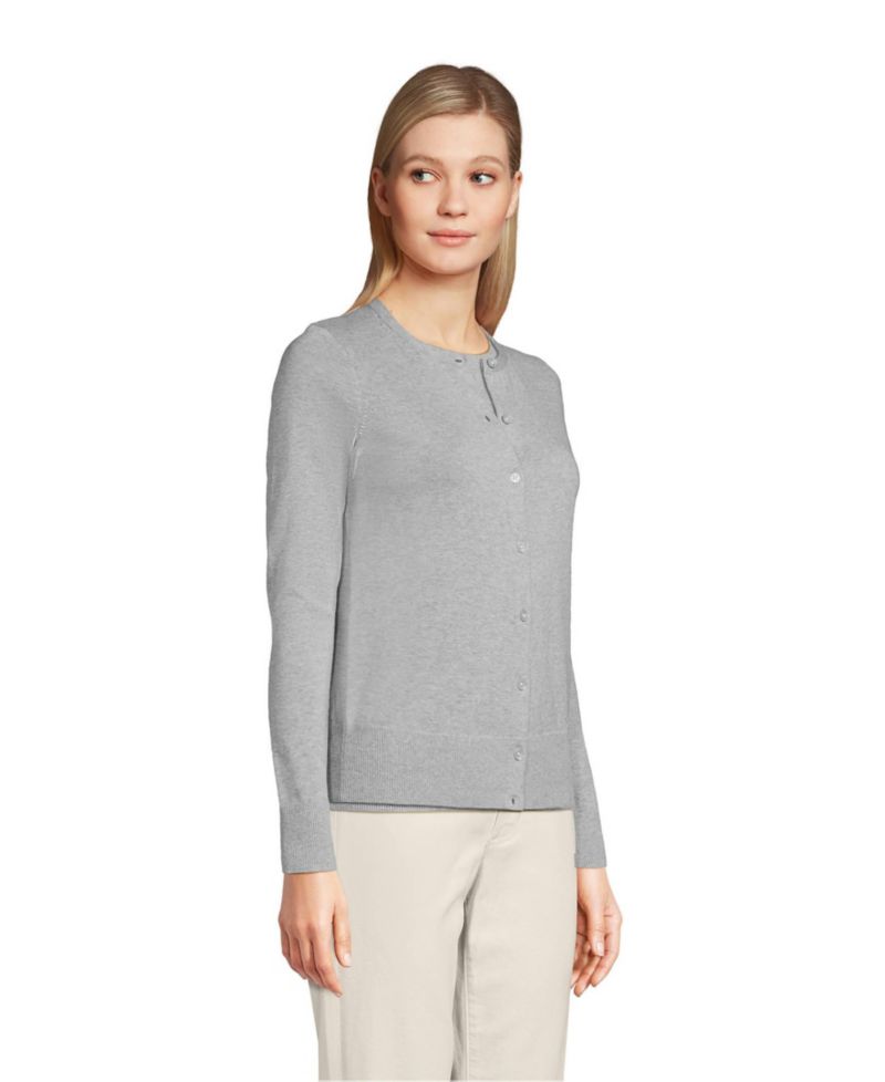 Women's Fine Gauge Cotton Cardigan Sweater