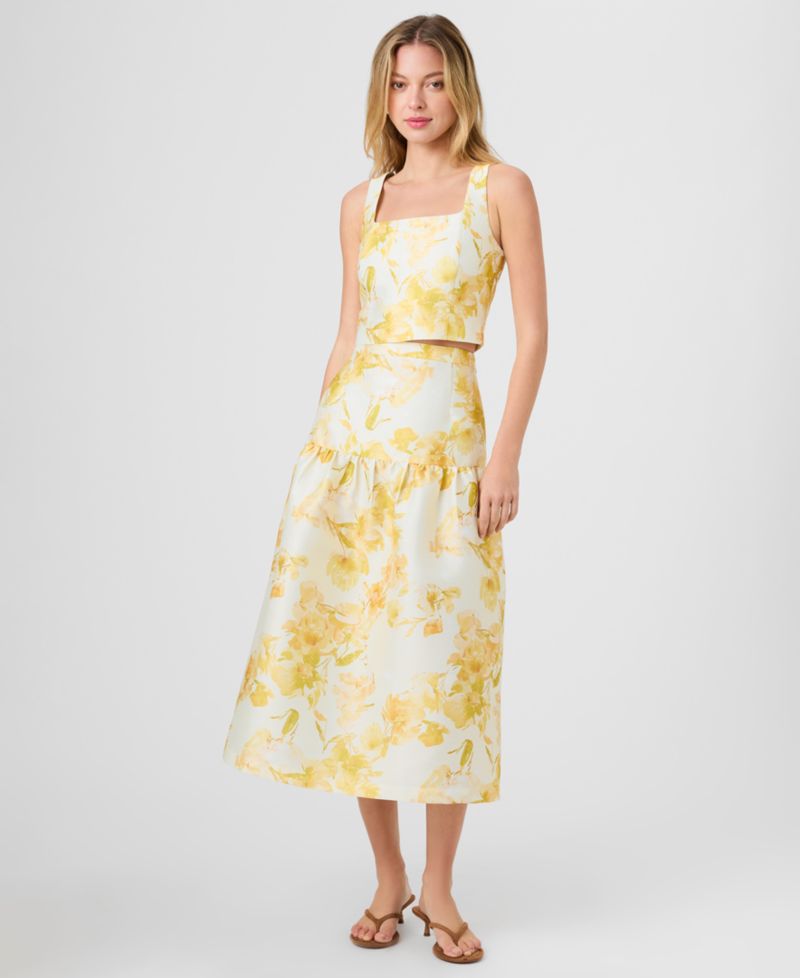 Women's Printed Midi Skirt