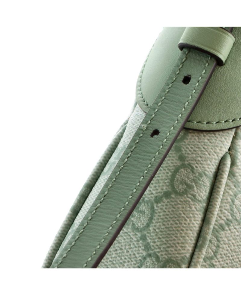 Small Emblem Shoulder Bag GG Coated Canvas with Leather