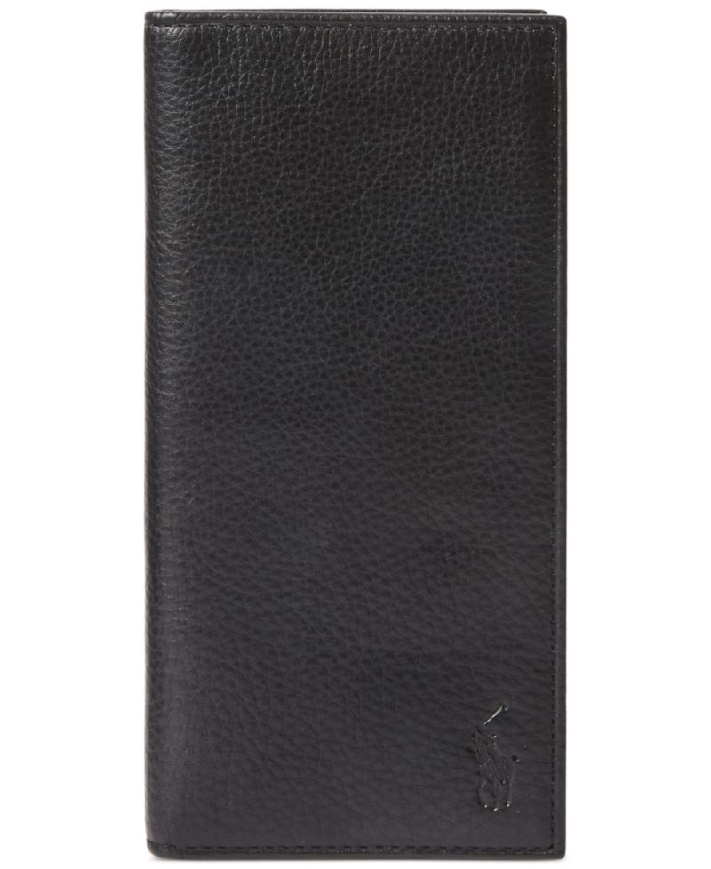 Men's Pebbled Leather Narrow Wallet