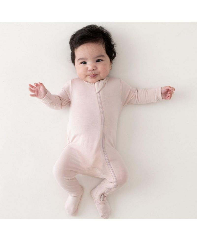 Baby Boys Zippered Footie in Cloud, 0-3 Months