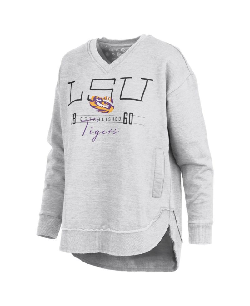 Women's LSU Tigers Marcus East Hall Poncho V-Neck Sweatshirt