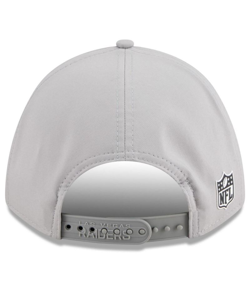 Men's Gray Las Vegas Raiders 2025 Sideline M-Crown 9FORTY Adjustable Hat