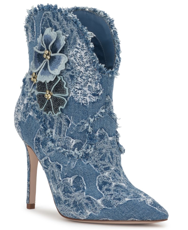 Women's Plitee Floral Western Stiletto Booties
