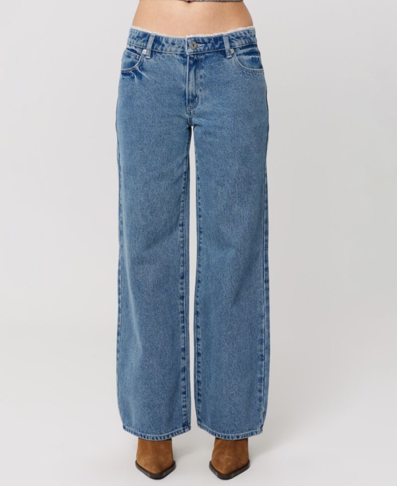 Women's Selena Lace Wide-Leg Baggy Jeans