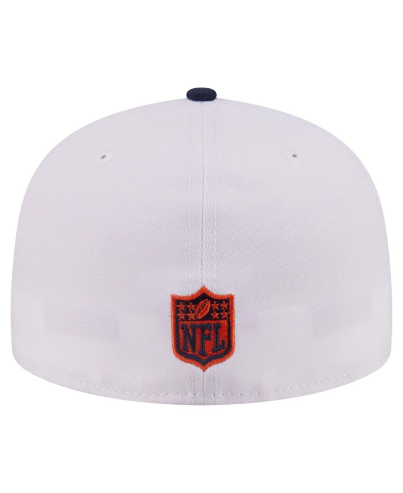 Men's White/Navy Chicago Bears Retro Swoop 59FIFTY Fitted Hat
