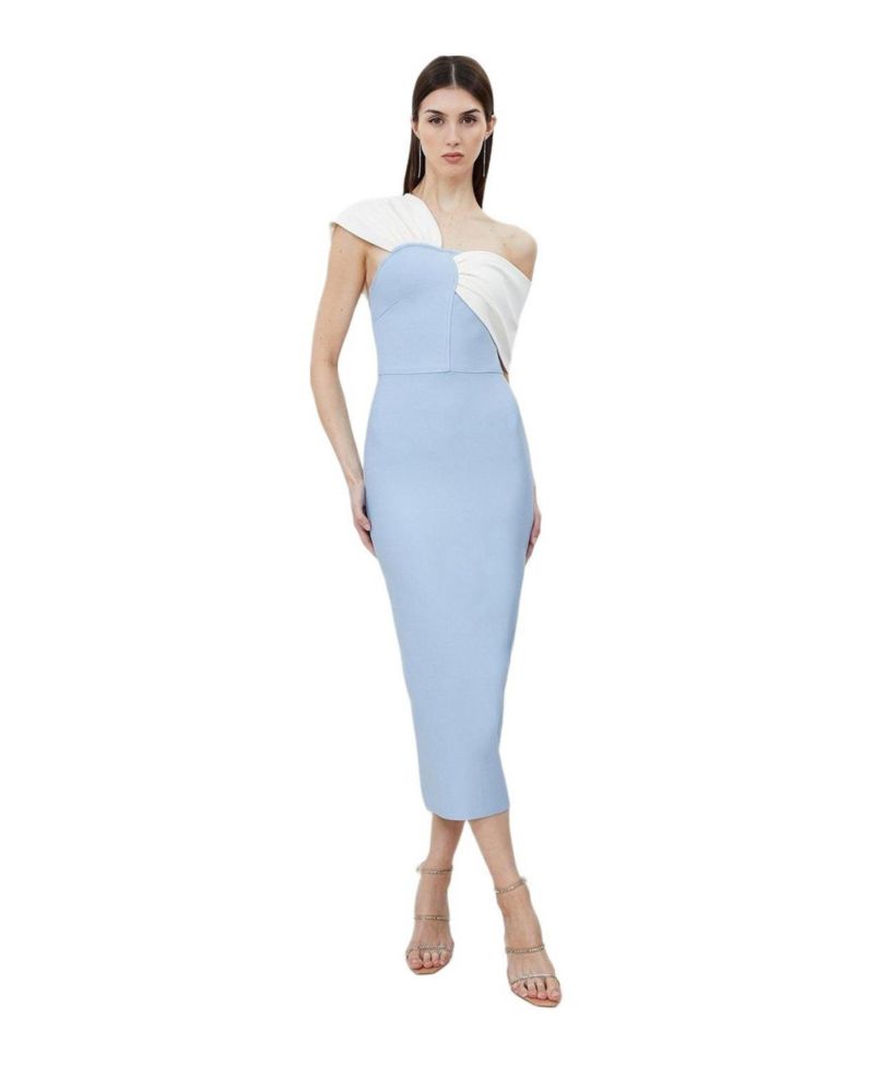 Women's Figure Form Asymmetric Midi Dress