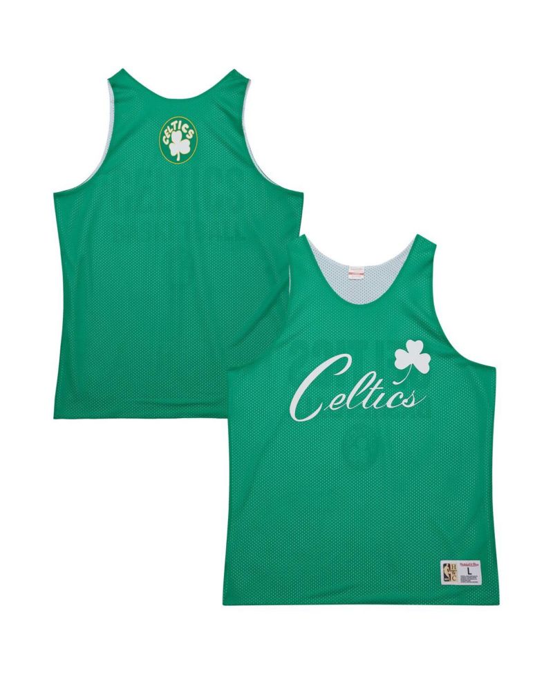 Men's Kelly Green Boston Celtics Hardwood Classics Reversible Mesh Practice Jersey