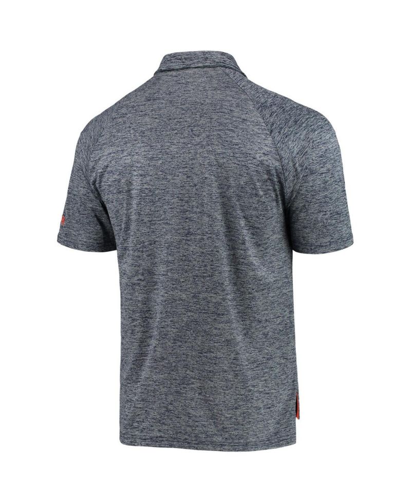 Men's Heathered Navy Virginia Cavaliers Down Swing Raglan Team Polo Shirt