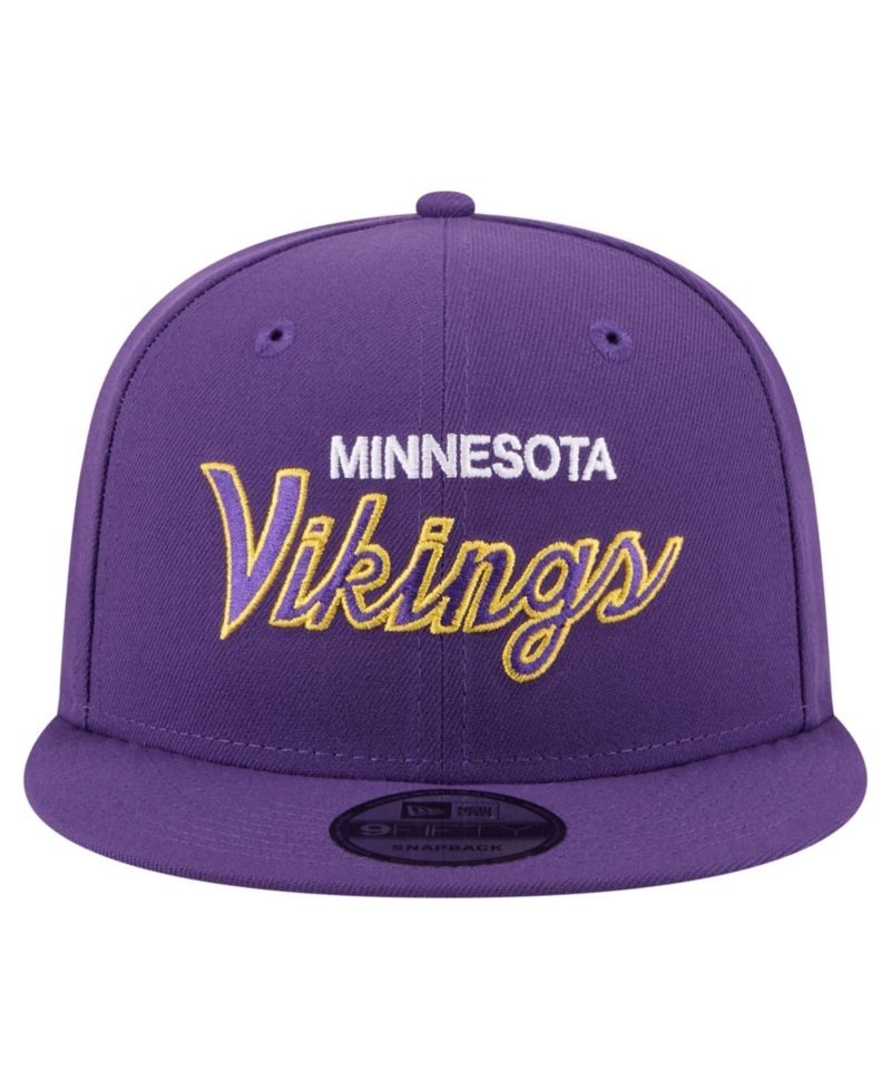 Men's Purple Minnesota Vikings Core Team Script 9FIFTY Snapback Hat