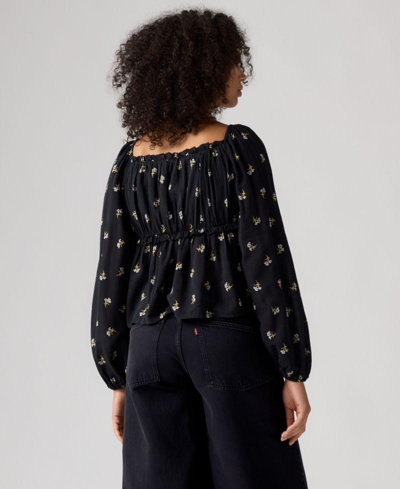 Women's Oraya Front-Tie Floral-Print Scoop Neck Blouse