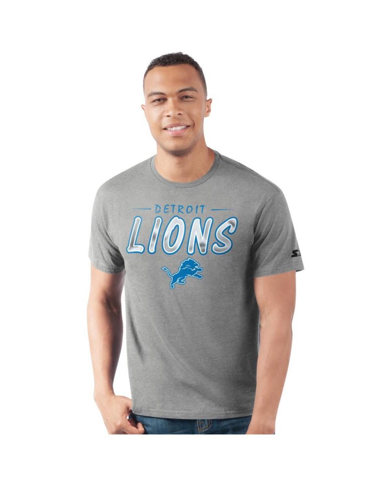 Men's Heather Gray Detroit Lions Prime Time T-Shirt