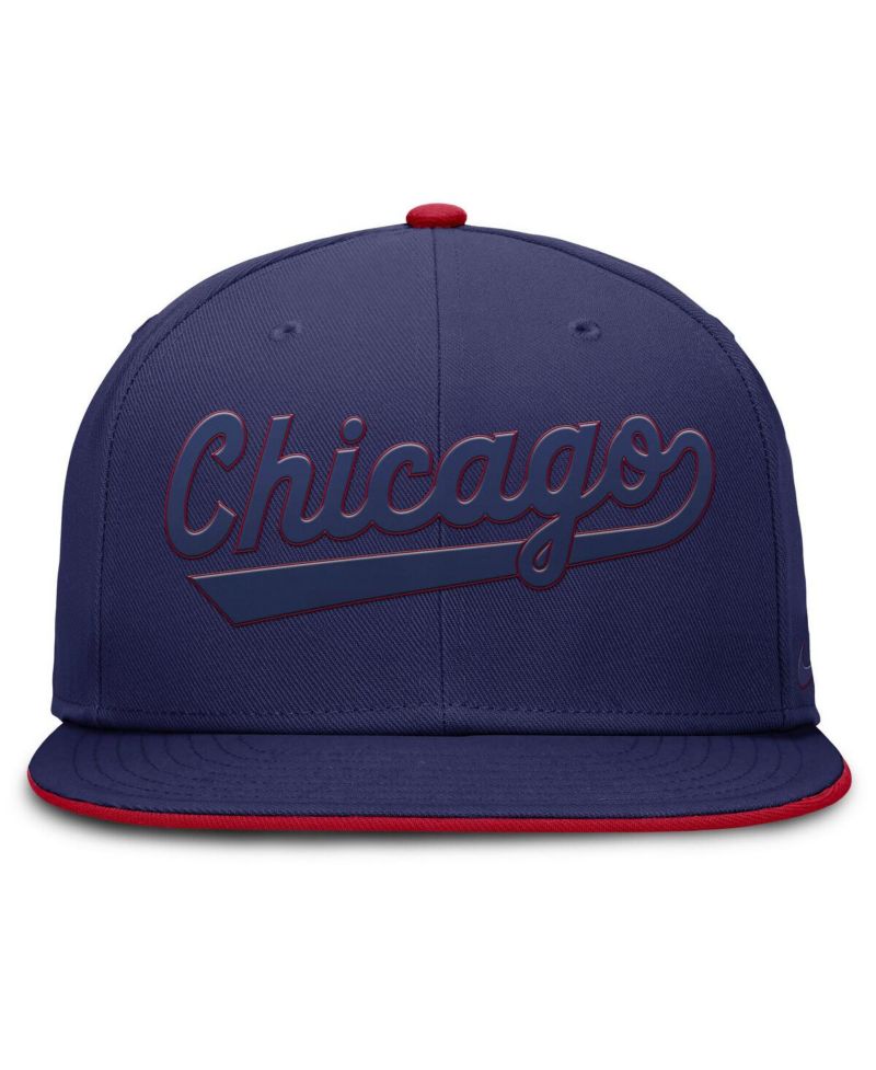 Men's Blue Chicago Cubs Dri-FIT Round Bill True Fitted Hat