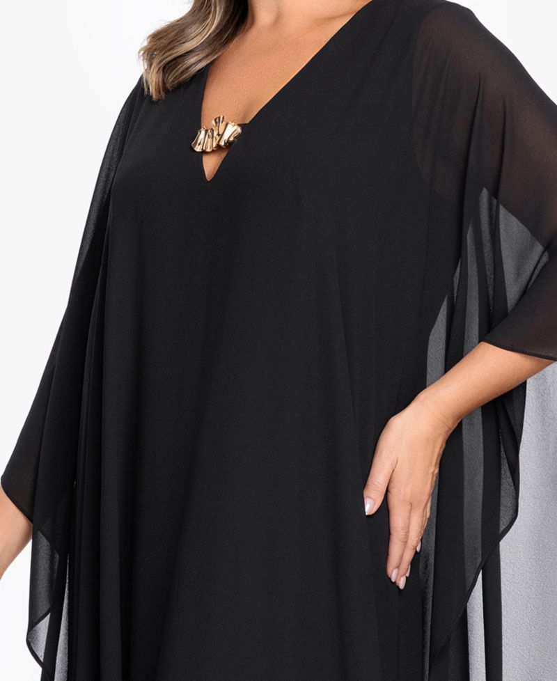 Plus Size V-Neck Long Kaftan Dress