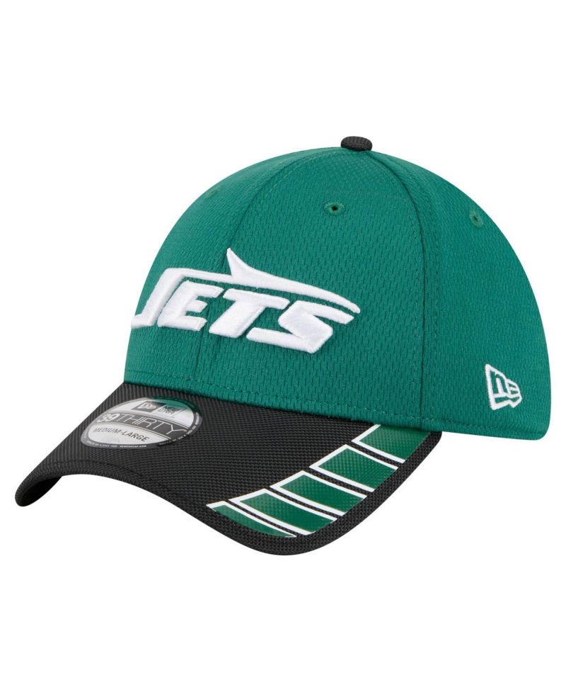 Men's Green New York Jets Visor Hit 39THIRTY Flex Hat