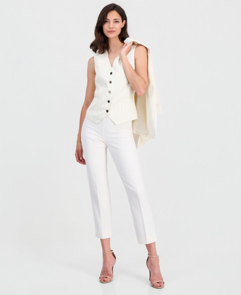 Women's Sleeveless Button-Front Vest