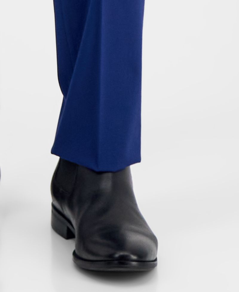 Men's Modern-Fit Solid Wool-Blend Suit Separate Pants