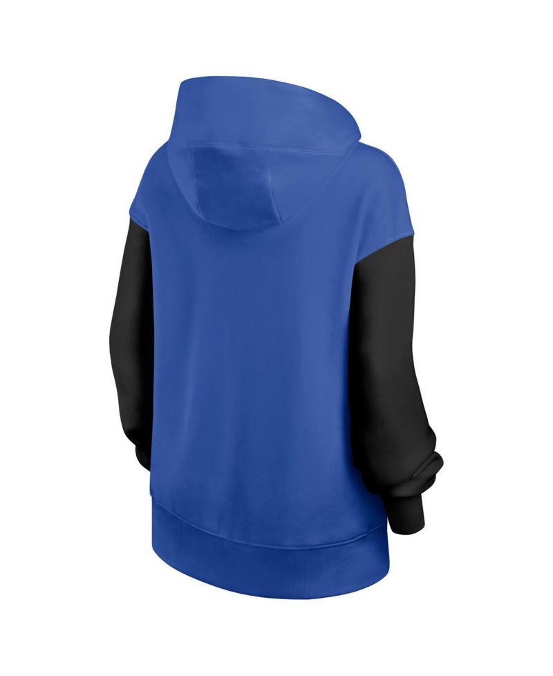 Women's Royal/Black Kentucky Wildcats Oversized Legacy Phoenix Pullover Hoodie
