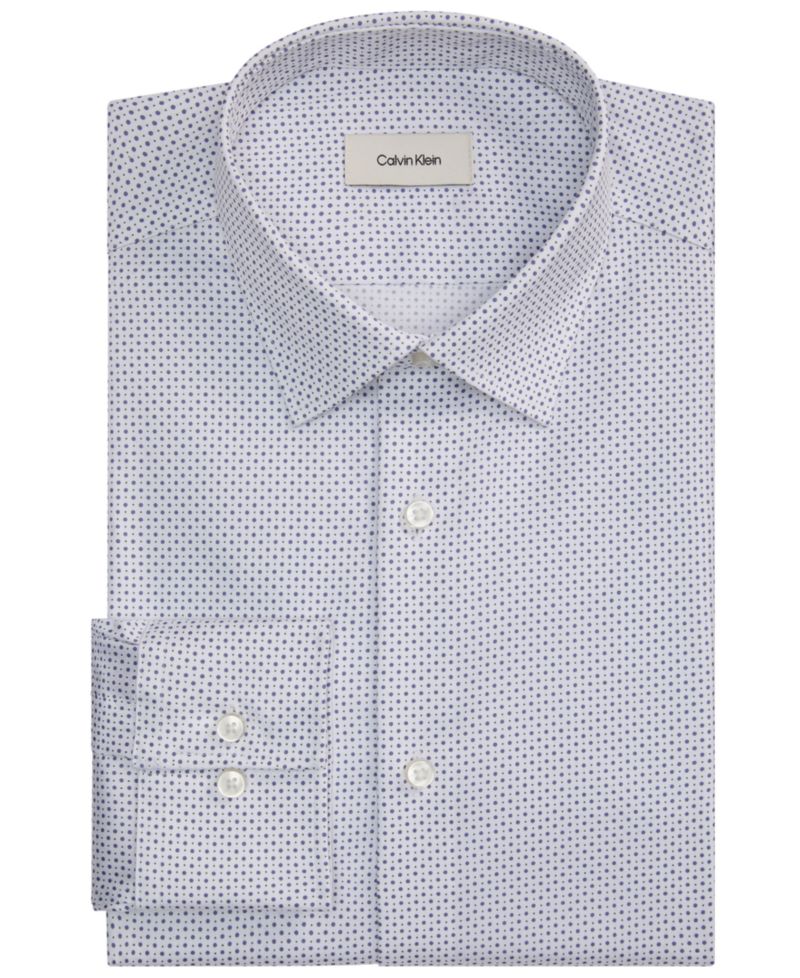 Men's Cotton Stretch Slim-Fit Dress Shirt